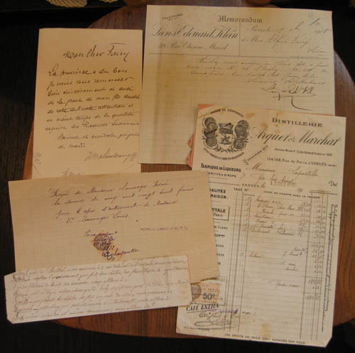 アンティーク 古い紙もの 領収書、請求書、サイン、手紙他